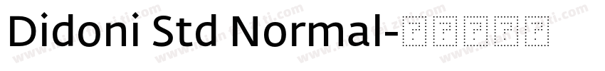 Didoni Std Normal字体转换